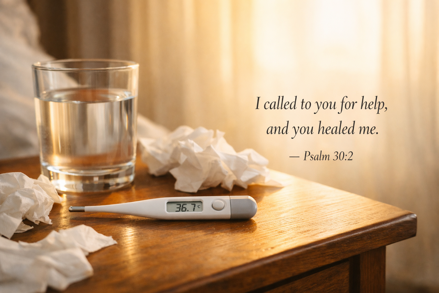 Psalm 30:2 — The Fever Broke -- Bedside Recovery HD Wallpaper